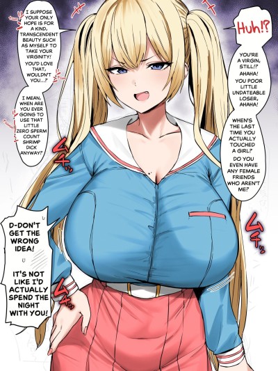 Katte ni Doutei to Kanchigai shite kuru Kotekote no Tsundere Kinpatsu Twintail | Tsuper Tsundere Twintail Blonde Mistakes You as a Virgin