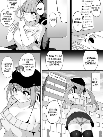 Massage-Ten de Sekuhara Sareru Aqua-chan | Aqua-chan Gets Sexually Harassed at a Massage Parlor