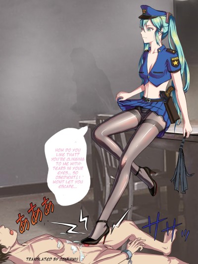 Multi-clothes status difference MIKU policewoman foot massage and high heels stepping on urethra torture