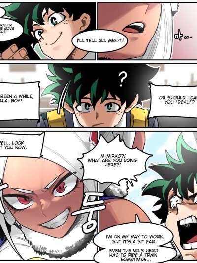 Deku meets Mirko on a Train and Fucks Her