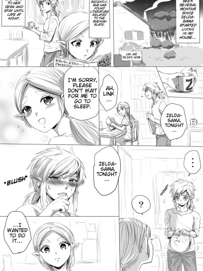 BreaWi no LinZel ga Hitasura Ichaicha Shite Sukebe na Koto Suru Manga | A BoTW manga where Link and Zelda earnestly flirt and do lewd things