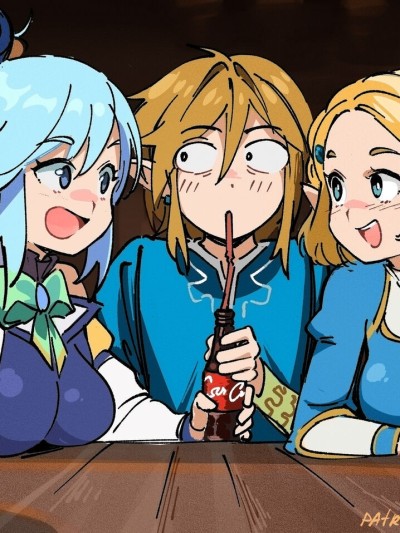 Zelda And Aqua Having A Good Time