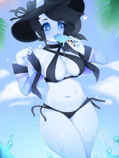 Spooky Having A Wardrobe Malfunction On The Beach