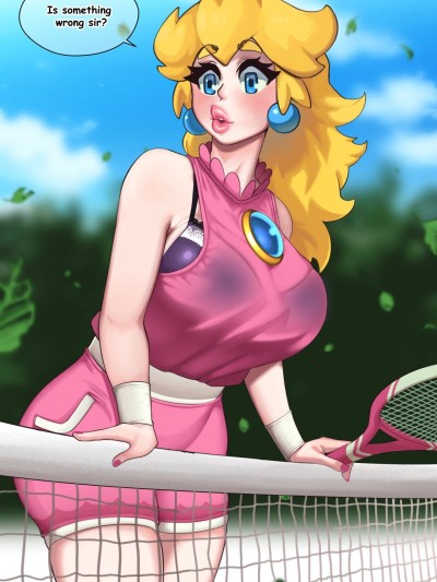 Peach On The Tennis Court