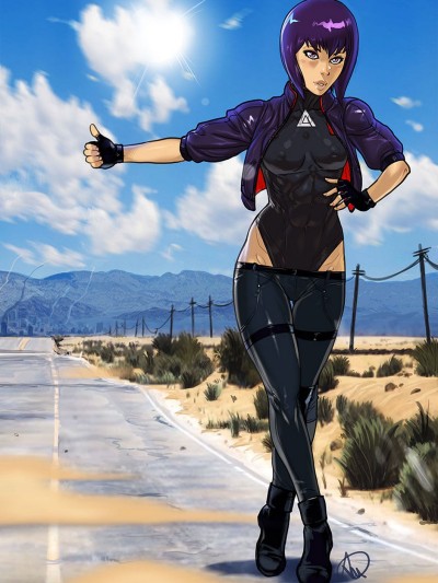 Motoko's Hitchhiking