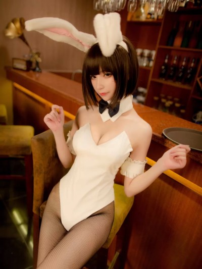 Piyinin - Kato Megumi White Bunny Girl