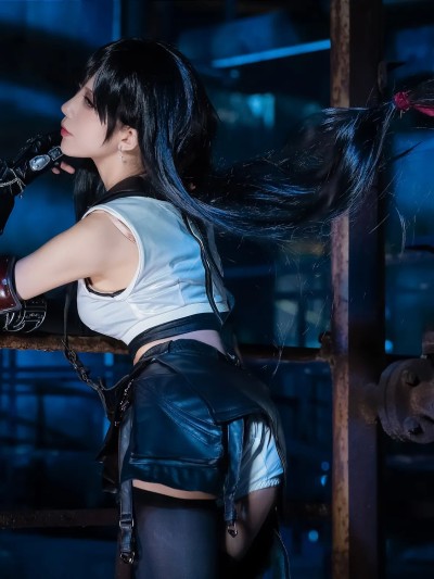 水淼aqua cosplay Tifa Lockhart – Final Fantasy