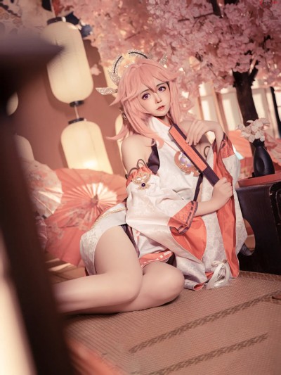 SleeppyLee1 (小礼好困) cosplay Yae Miko – Genshin Impact