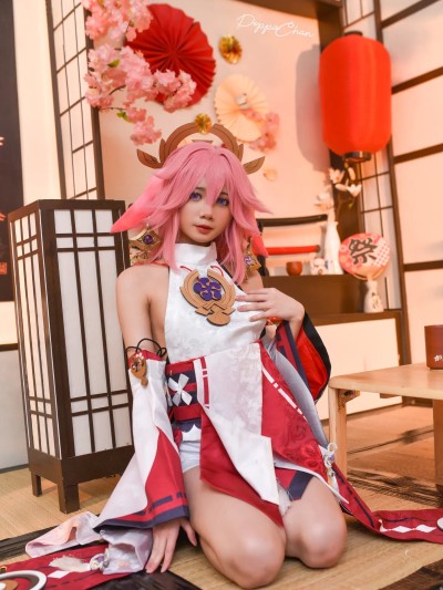 PoppaChan cosplay Yae Miko – Genshin Impact