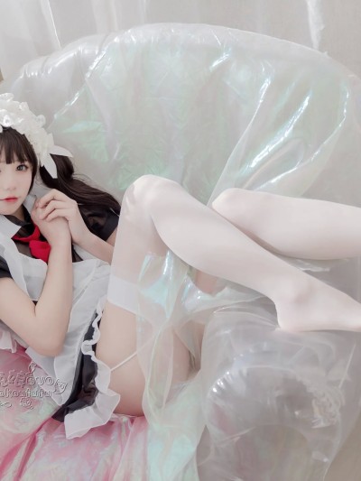 咬一口兔娘ovo (Yaokoututu) – Maid black and white