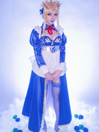 Shiro Kitsune (Shiroktsne) cosplay Artoria Pendragon Maid – Fate/Grand Order