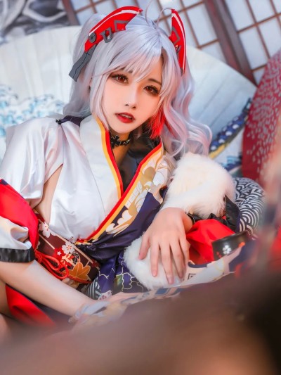 Momoko葵葵 cosplay Prinz Eugen Kimono – Azur Lane