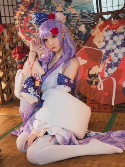 焖焖碳 (MMMenmentan) cosplay Unicorn Kimono – Azur Lane