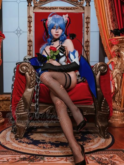 Yaokoututu (黏黏团子兔) cosplay Ganyu Succubus – Genshin Impact