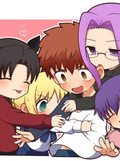 Shirou x Saber, Rin, Sakura and Rider