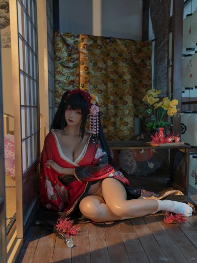 Chunmomo (蠢沫沫) cosplay Kurumi Tokisaki Kimono – Date A Live – Part 1