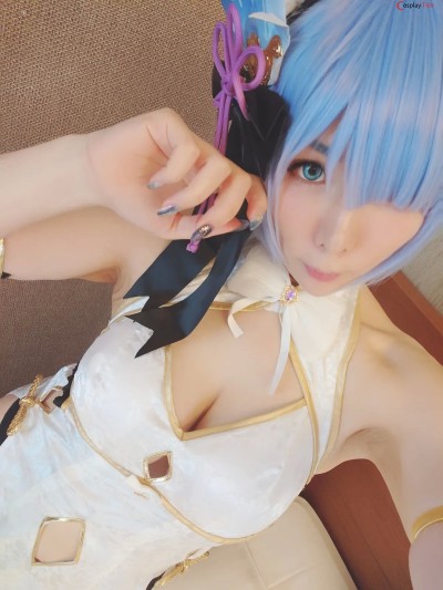 Okada Yui cosplay Rem Cheongsam – Re:Zero